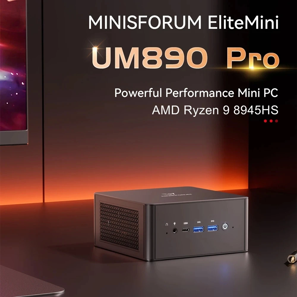 MINISFORUM UM890/UM880 Pro 背面ポート