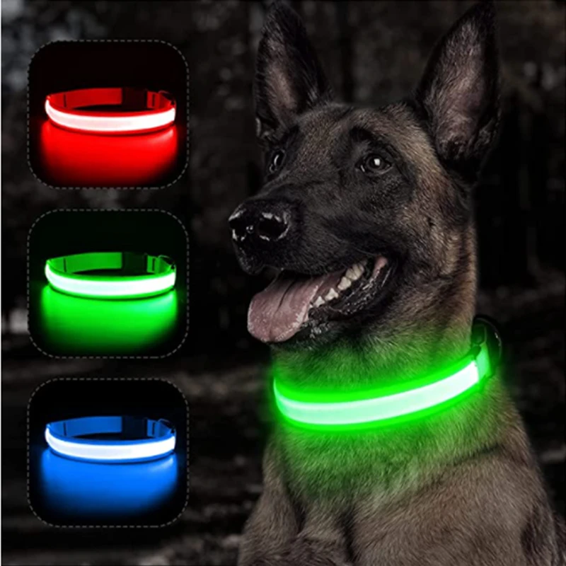USB充電式発光犬首輪