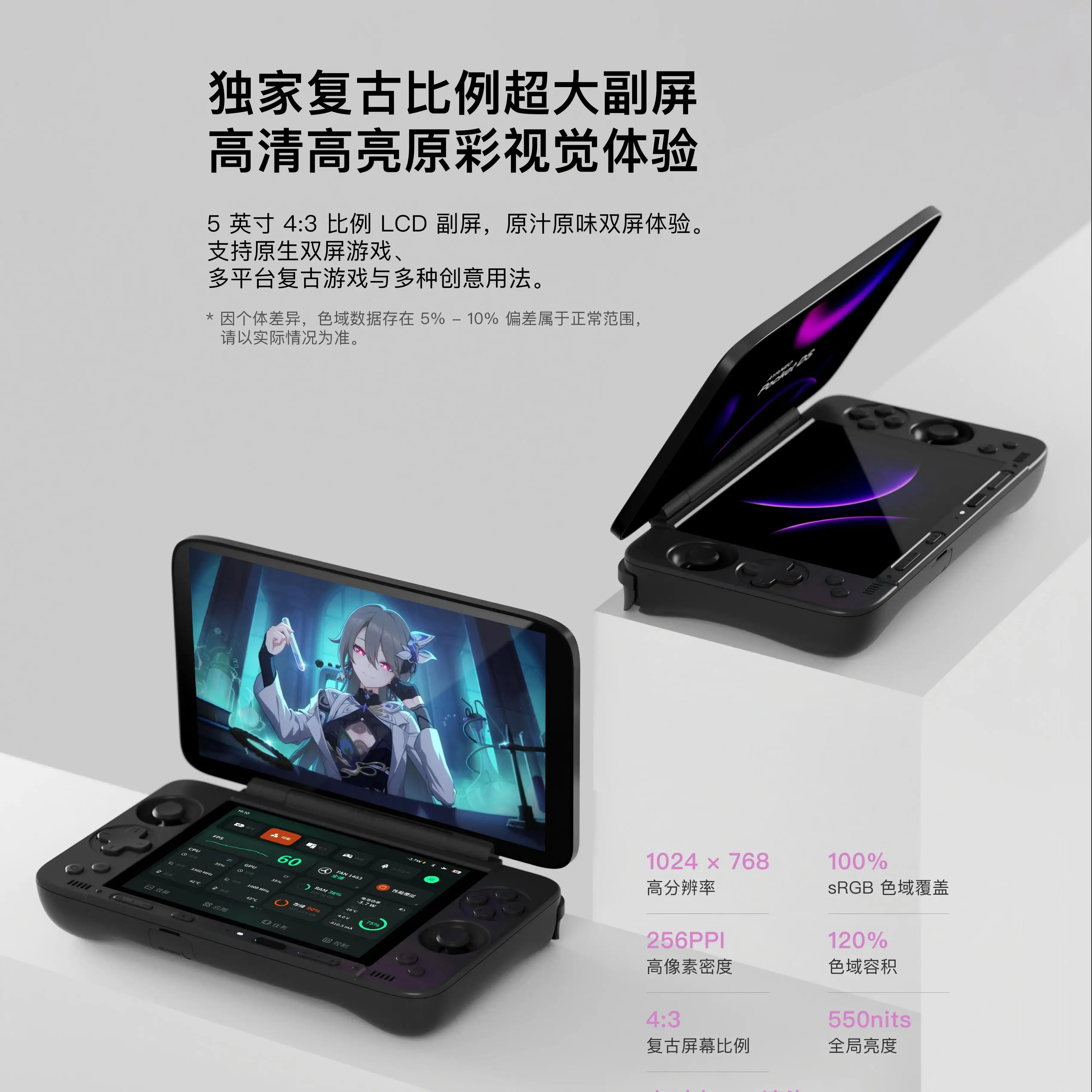 AYANEO POCKET DS 開いた状態