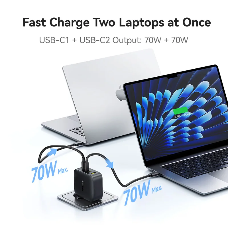 Baseus 140W GaN充電器 使用イメージ