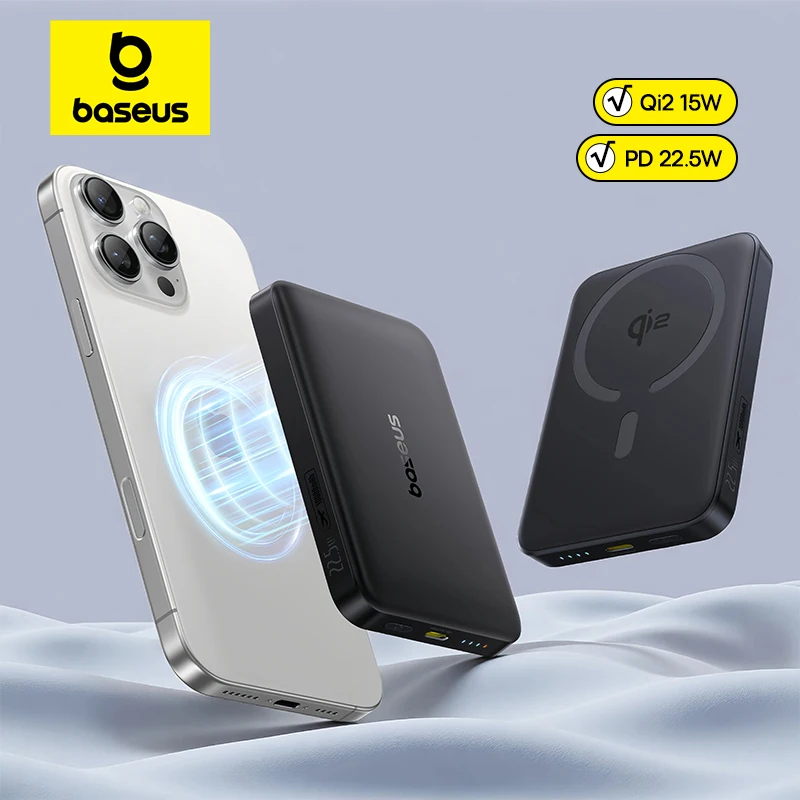 Baseus Qi2 磁気モバイルバッテリー 5000mAh