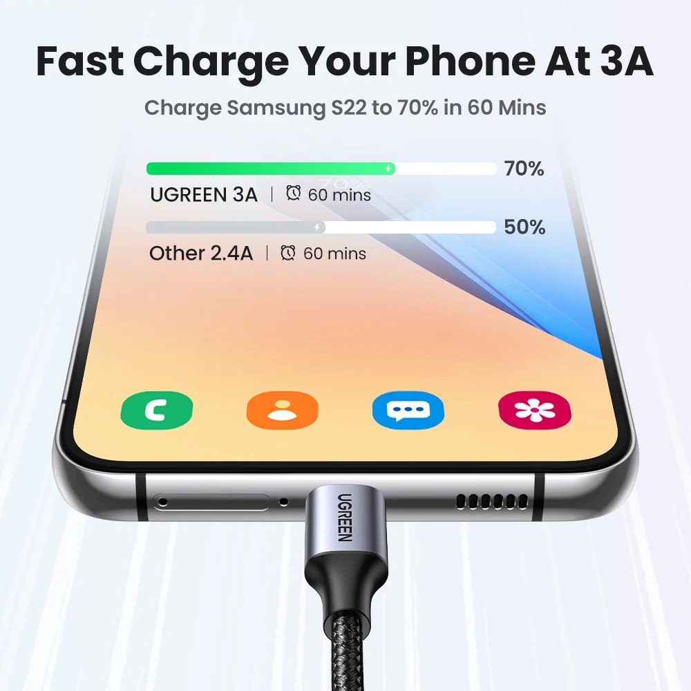 UGREEN USB-C Data Cable 断面詳細