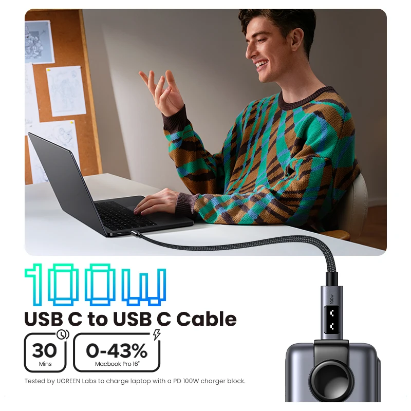 UGREEN UNO 100W USB-C/C ケーブル 詳細
