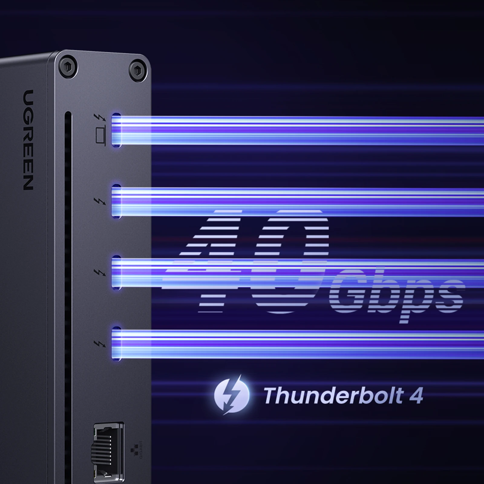 UGREEN Thunderbolt 4 8-in-1 デスク設置