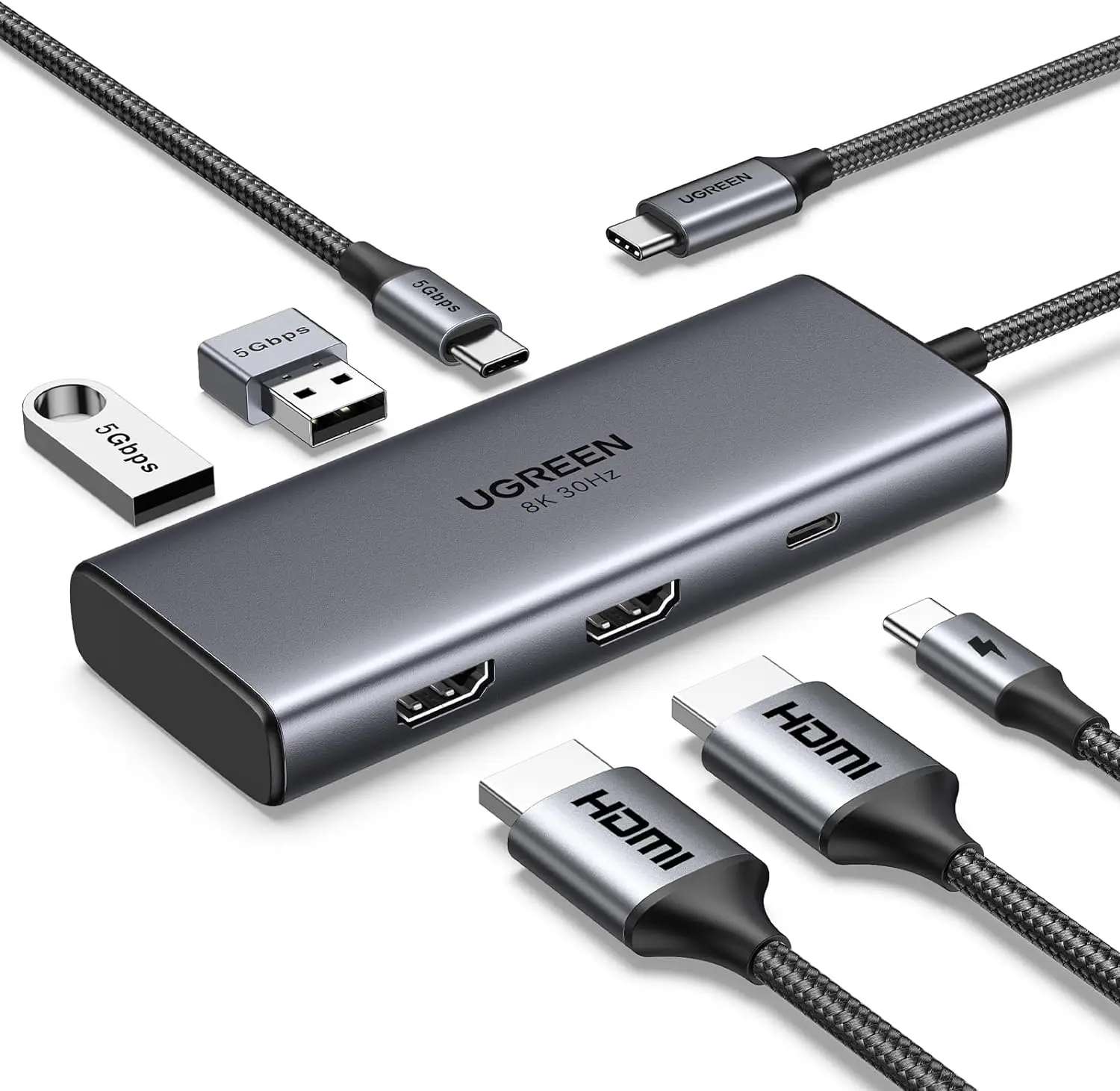 UGREEN Revodok 206 薄型コンパクト設計