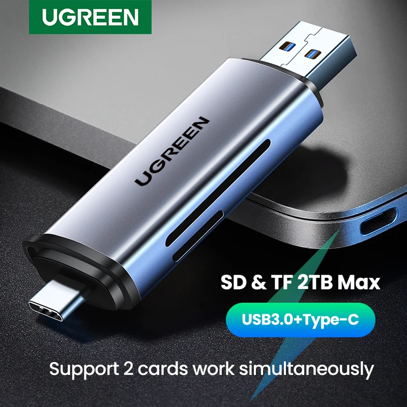 UGREEN USB3.0+USB-C SDカードリーダー