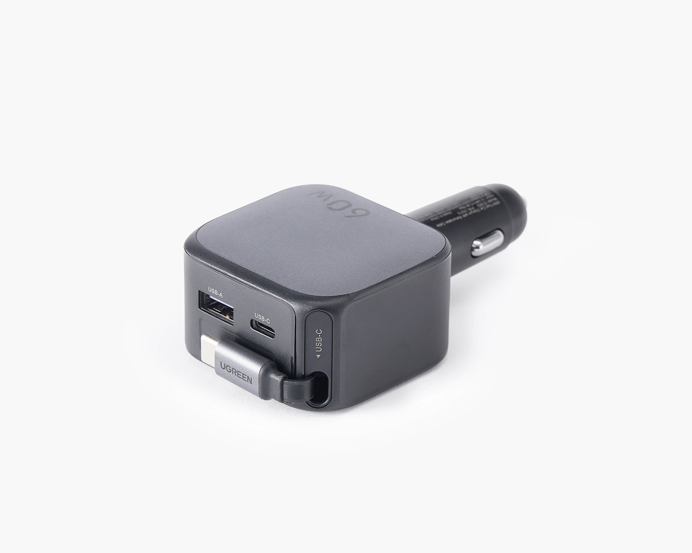 UGREEN Nexode 巻き取り式 カーチャージャー 60W