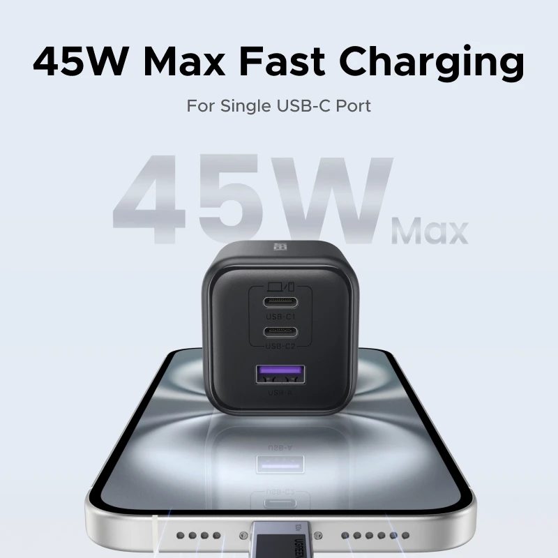 UGREEN マルチW GaN充電器 使用例