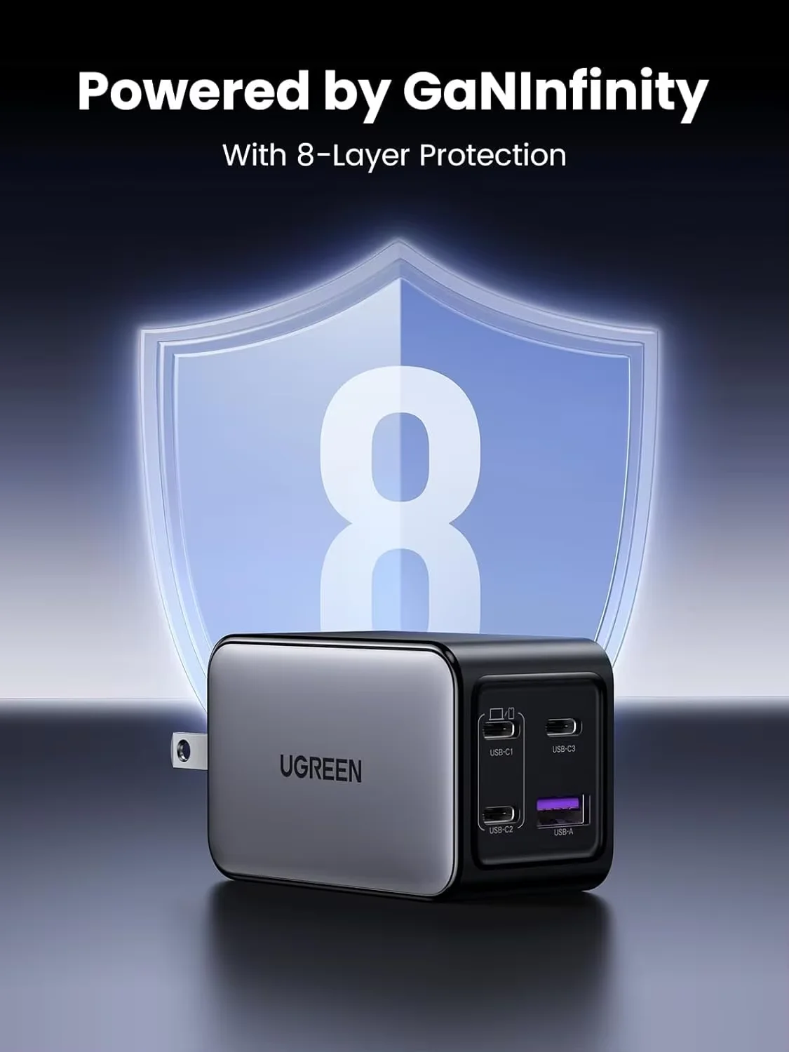 UGREEN Nexode 65W GaN充電器 正面