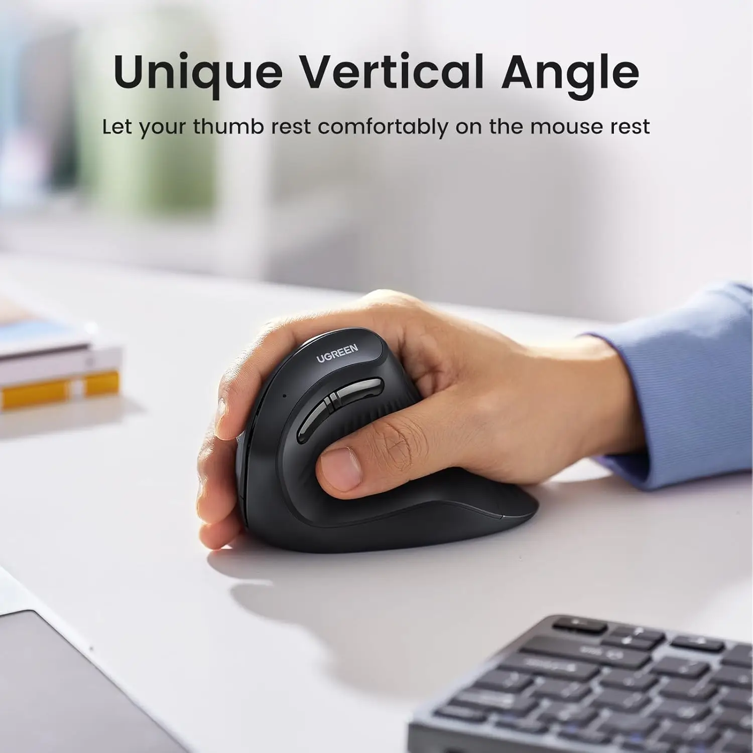 UGREEN Vertical Wireless Mouse 垂直グリップ詳細