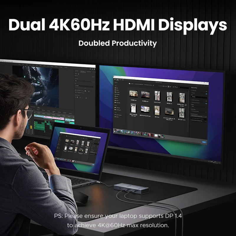 UGREEN USB-C ハブ 7-in-1 デュアル HDMI 詳細